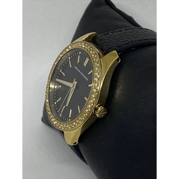 Armani Exchange AX5510 Women's Black Leather Analog Dial Quartz Watch JK235 - Picture 4 of 12